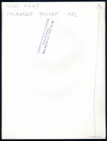 Zalaváry József 1983 feliratú alkotása (fotogram? grafika? vegyes technika?), ezüst zselatinos fotóp...