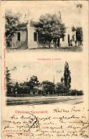 1903 Gyorok, Ghioroc; vasútállomás a kerttel. Honisch udvari fényképész felvétele. Eftimie Sándor kiadása / railway station with the garden (EB)