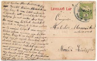 1916 Muszka, Masca (Arad); Községháza, üzlet / town hall, shop (fl)