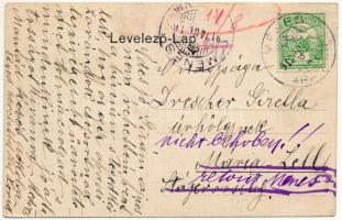 1913 Ménes, Minis; Vincellér iskola, Margit háza, Ortutay villa, Lóri lak. Bloch H. kiadása / Winema...