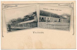 1910 Világos, Siria; Bohus kastély, szálloda Mátyás királyhoz / castle, hotel. Art Nouveau (r)