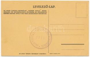 Gaina-hegy, Gajna-hegy; Aradi Turista Egyesület "Czárán Gyula" menedékháza és meteorológia...