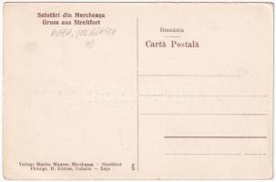 Mirkvásár, Streitfort, Mercheasa; Castelul biseric. ev. lut., Scoala rom. de Stat, Casa paroch. ev. ...