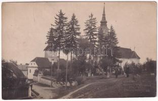 1928 Csernátfalu, Cernat, Cernatul (Négyfalu, Sacele); templomok / churches. Henric Lang (Brassó, Brasov) photo (EK)