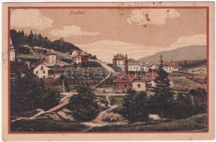 1914 Predeál, Predeal; látkép, nyaralók / general view, villas (szakadás / tear)