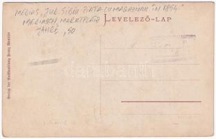 Medgyes, Mediasch, Medias; Marktplatz mit Kaufhaus im Jahre 1854 / Piactér 1854-ben. Franz Wendler k...