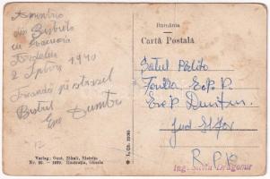 Beszterce, Bistritz, Bistrita; Magyar utca, Központi bank és kereskedelmi részvénytársaság, Gustav Z...