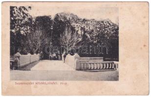 Szamosújvár, Gherla; Sétatéri részlet, Fő út. Todorán Endre kiadása / promenade, street view (fl)