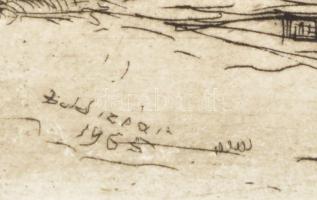 Boldizsár István (1897-1984): Galambdúc, 1965. Rézkarc, papír, jelzett a karcon. 15,5x23,5 cm