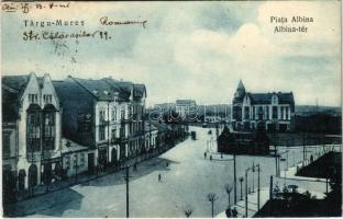 1924 Marosvásárhely, Targu Mures; Albina tér, Csiky Emil üzlete / Piata / square, shops