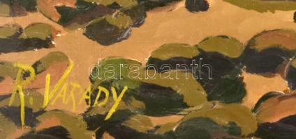 R Varady jelzéssel: Vízparti táj. Olaj, farost, 60×50 cm