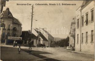 1928 Csíkszereda, Miercurea Ciuc; Strada I.C. Bratianu, Reparator / utca, autó javító műhely / street, automobile repair shop. photo (EK)