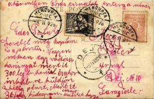 1928 Csíkszereda, Miercurea Ciuc; Strada I.C. Bratianu, Reparator / utca, autó javító műhely / stree...