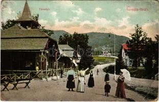 1914 Szováta-fürdő, Baile Sovata; Társalgó. Schuster Emil kiadása / spa (EB)