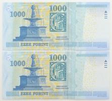 2011. 1000Ft (2x) sorszámkövetők "DC" T:UNC