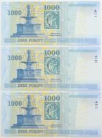 2012. 1000Ft (3x) sorszámkövetők "DB" T:UNC