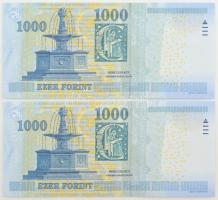2012. 1000Ft (2x) sorszámkövetők "DB" T:UNC