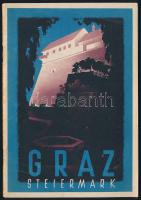 cca 1930 Graz, Steiermark, osztrák idegenforgalmi ismertető prospektus, német nyelvű, fekete-fehér képekkel illusztrált, 36 p.