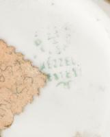 Hollóházi gyöngytyúk pár, kézzel festett, jelzett, hibátlan, m: 19 cm