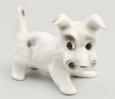 Porcelán kutya figura kézzel festett jelzett, hibátlan 14cm