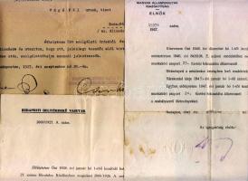 4db a Magyar Államvasutakkal kapcsolatos régi levél, nyomtatvány, okmány