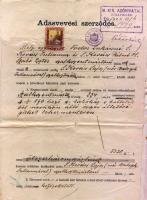 10db különféle okmánybélyeges irat