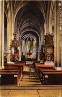 1917 Kolozsvár, Cluj; Római katolikus Szt. Mihály templom belseje. Gombos Ferenc kiadása / church interior (EK)