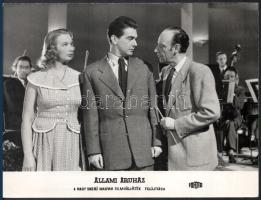 cca 1952 Gábor Miklós filmszínész az ,,Állami áruház" című film három jelenetében, 3 db vintage...