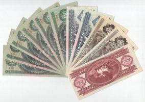 1962. 10Ft (5x) + 1969. 10Ft + 1980. 20Ft (2x) + 1983. 50Ft + 1989. 50Ft + 1984. 100Ft T:XF-F közte ...