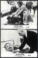 cca 1984 ,,Zsaroló zsaruk" című francia filmvígjáték jelenetei és szereplői, 8 db vintage produ...