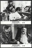 cca 1984 ,,Zsaroló zsaruk" című francia filmvígjáték jelenetei és szereplői, 8 db vintage produ...