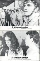 cca 1981 ,,A kifacsart ember című brazil film jelenetei és szereplői, 6 db produkciós filmfotó nyomdatechnikával sokszorosítva, kartonlapon egyoldalas nyomtatással, a használatból eredő (esetleges) kisebb hibákkal, 18x24 cm