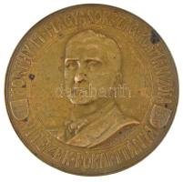 Seregély Dezső (1867-1948) 1925. Horthy Miklós Magyarország kormányzója névre szóló vert bronz emlékérem id. Vitéz Dr. Endrey Antal (1885-1959) királyi közjegyző részére (1923-ban avatták vitézzé, 1930 és 1944 között a felsőház tagjaként is dolgozott). HORTHY M MAGYARORSZÁG KORMÁNYZÓJA - VITÉZEK FŐKAPITÁNYA / HADUR NEVÉBEN - HISZEK - VITÉZ DR. ENDREY ANTAL (186,81g/74mm) T:VF karc, ph., patina / Huingary 1925. Miklós Horthy, Governor of Hungary minted bronze commemorative medallion to Vitéz Dr. Antal Endrey (1885-1959) royal notary (186,81g/74mm) C:VF scratched, edge error, patina HP 4821.
