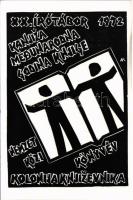 1972 XX. Írótábor Nemzetközi Könyvév. linómetszet - Kanjiza Medunarodna Godina Knjige Kolonija Knjizevnika / 20th Writing Camp International Book Year. linocut s: Andruskó Károly