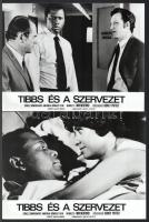 cca 1971 ,,Tibbs és a szervezet című amerikai bűnügyi film jelenetei és szereplői, 11 db vintage produkciós filmfotó ezüst zselatinos fotópapíron, a használatból eredő (esetleges) kisebb hibákkal, 18x24 cm