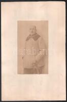 cca 1915-30 össz. 3 db nagy méretű katonafotó: huszár kitüntétesekkel, esküvői fénykép; százados kit...