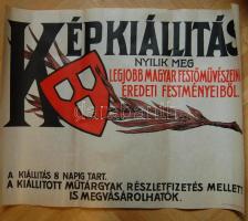 Képkiállítás reklámozására készült nagyméretű régi plakát 60x50cm-es méretben