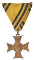 1913. "Mozgósítási Kereszt / 1912-1913-as Emlékkereszt" bronz kitüntetés eredeti mellszalagon T:AU,XF  Hungary 1913. "Commemorative Cross, 1912-1913" bronze decoration with original ribbon C:AU,XF  NMK 275.