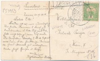 1908 Zernest, Zernyest, Zarnesti; Papírgyár homlokzata / Papierfabrik / paper factory. mini card ( 1...