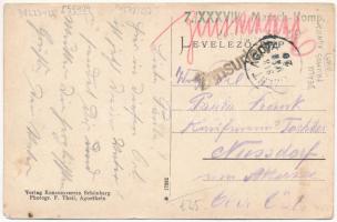 1918 Lesses, Schönberg, Sulumberg, Dealu Frumos (Szeben); Evangélikus vártemplom és iskola, fogyaszt...