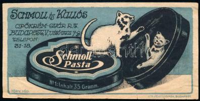 Schmoll és Kallós cipőpaszta számolócédula