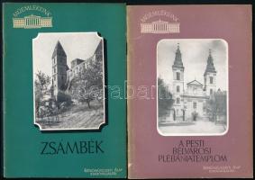 Műemlékeink 3 száma: Gerő László: A pesti belvárosi plébániatemplom, Tombor Ilona: Zsámbék, Román János: A sárospataki kollégium. Bp., 1955-1956., Képzőművészeti Alap. Kiadói papírkötés