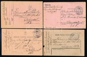 cca 1917-18 I. világháborús tábori posta, Szentesre küldve, össz. 22 db