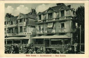 Szovátafürdő, Baile Sovata; Villa Ágoston, La Pas, D. Kleisch üzlete. Schnitzer Artur kiadása / villa, shop