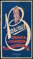 cca 1930 "Baronet likőrök a legjobbak" számolócédula, sérüléssel