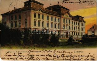 1905 Temesvár, Timisoara; Magy. kir. áll. főgimnázium / school (EM)