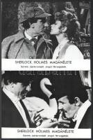 cca 1970 ,, Sherlock Holmes magánélete" című angol filmvígjáték jelenetei és szereplői, 24 db v...