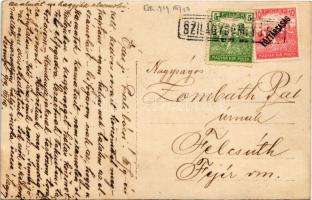 1919 Szilágysomlyó, Simleu Silvaniei; szántás ökrökkel / ploughing with oxen. photo