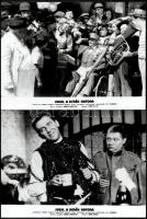 cca 1958 ,,Svejk a derék katona" című csehszlovák film jelenetei és szereplői, 15 db vintage pr...