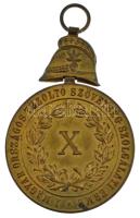 ~1900. "A Magyar Országos Tűzoltó Szövetség X éves Szolgálati Érme" Br kitüntetés tűzoltós...